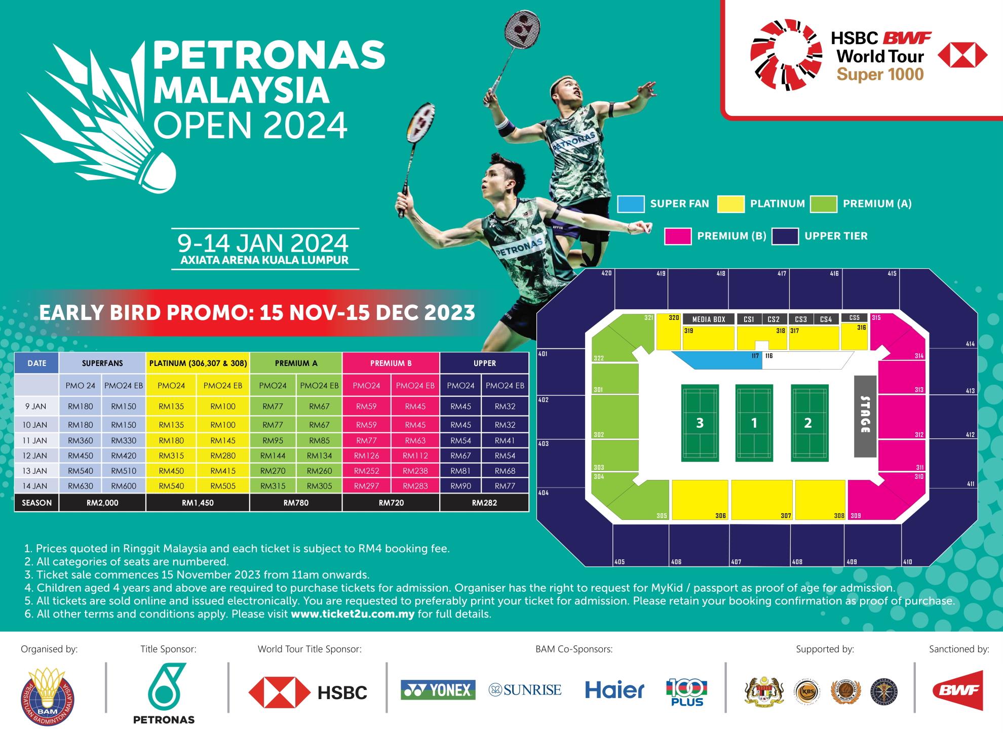 Petronas Malaysia Open 2024 Official Portal Perbadanan Stadium Malaysia