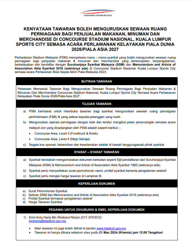 PENGURUSAN TEMPAT LETAK KERETA DI KLSC